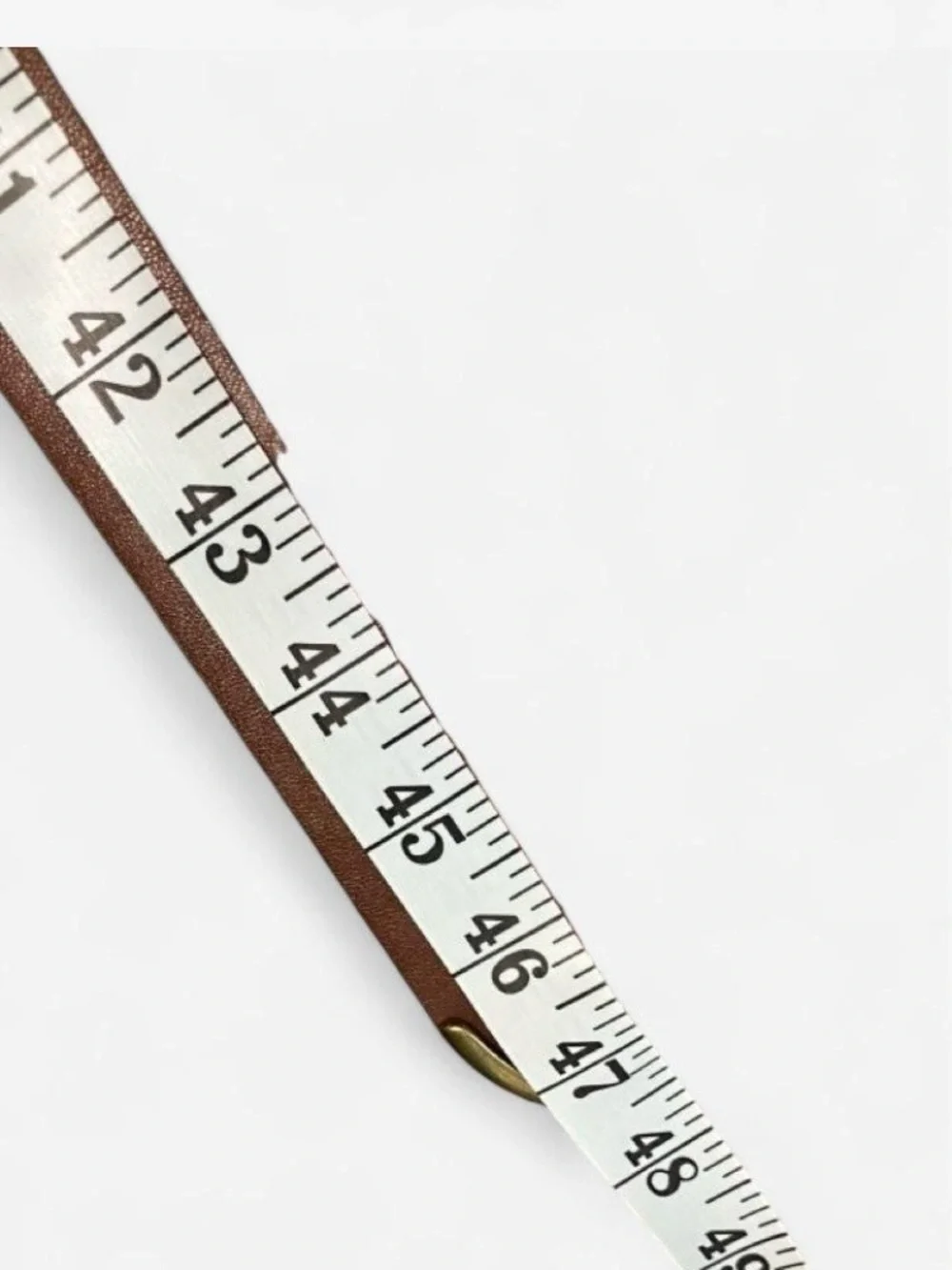 Classic Brown Leather Belt with Brass Ring Buckle Universal Thread Women’s XL